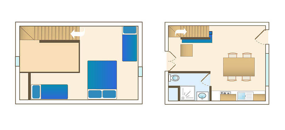 Plan du studio mezzanine à Hyères