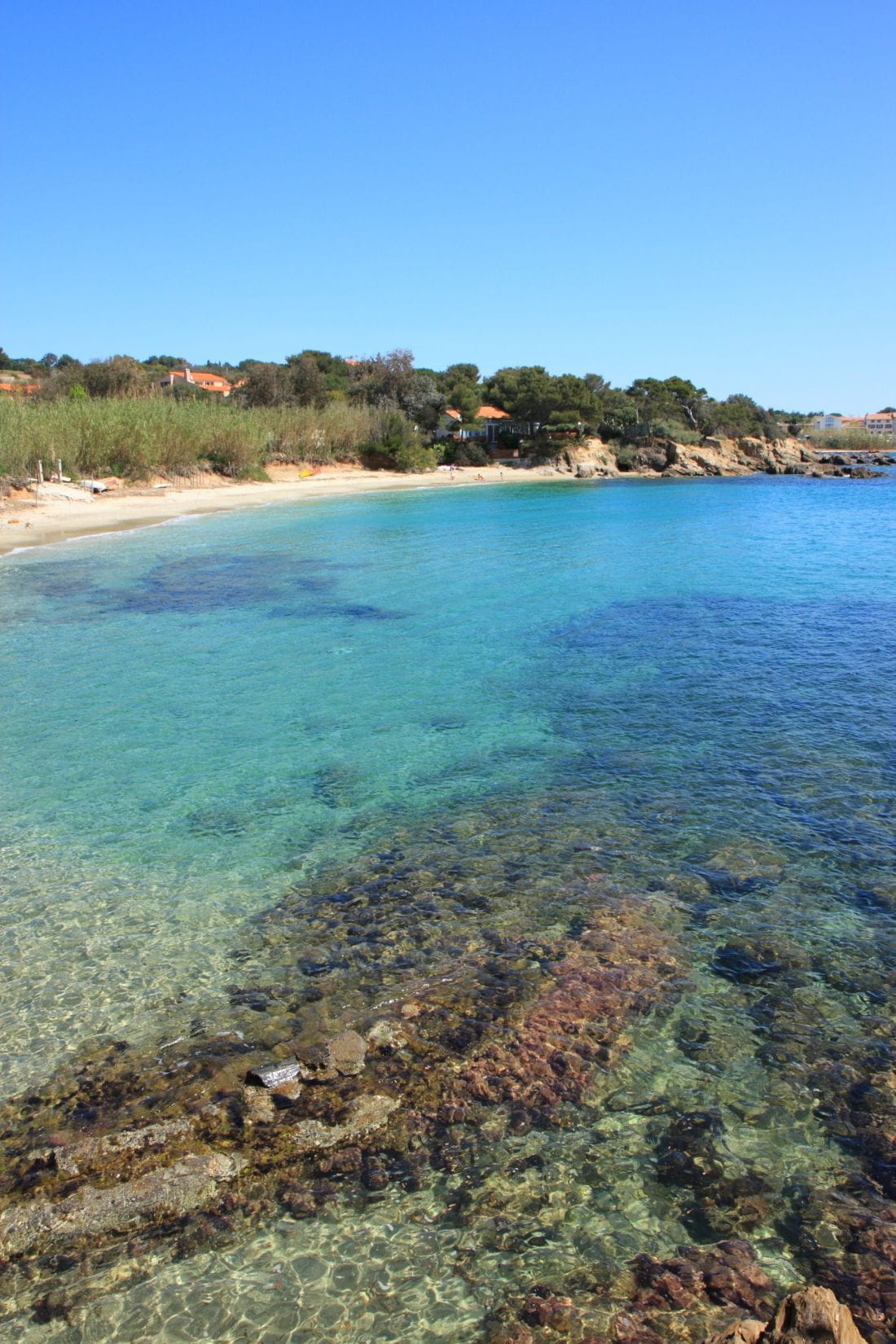 Plage du Pradeau à 800 mètres de la résidence sur la presqu ile de Giens la Gabinière